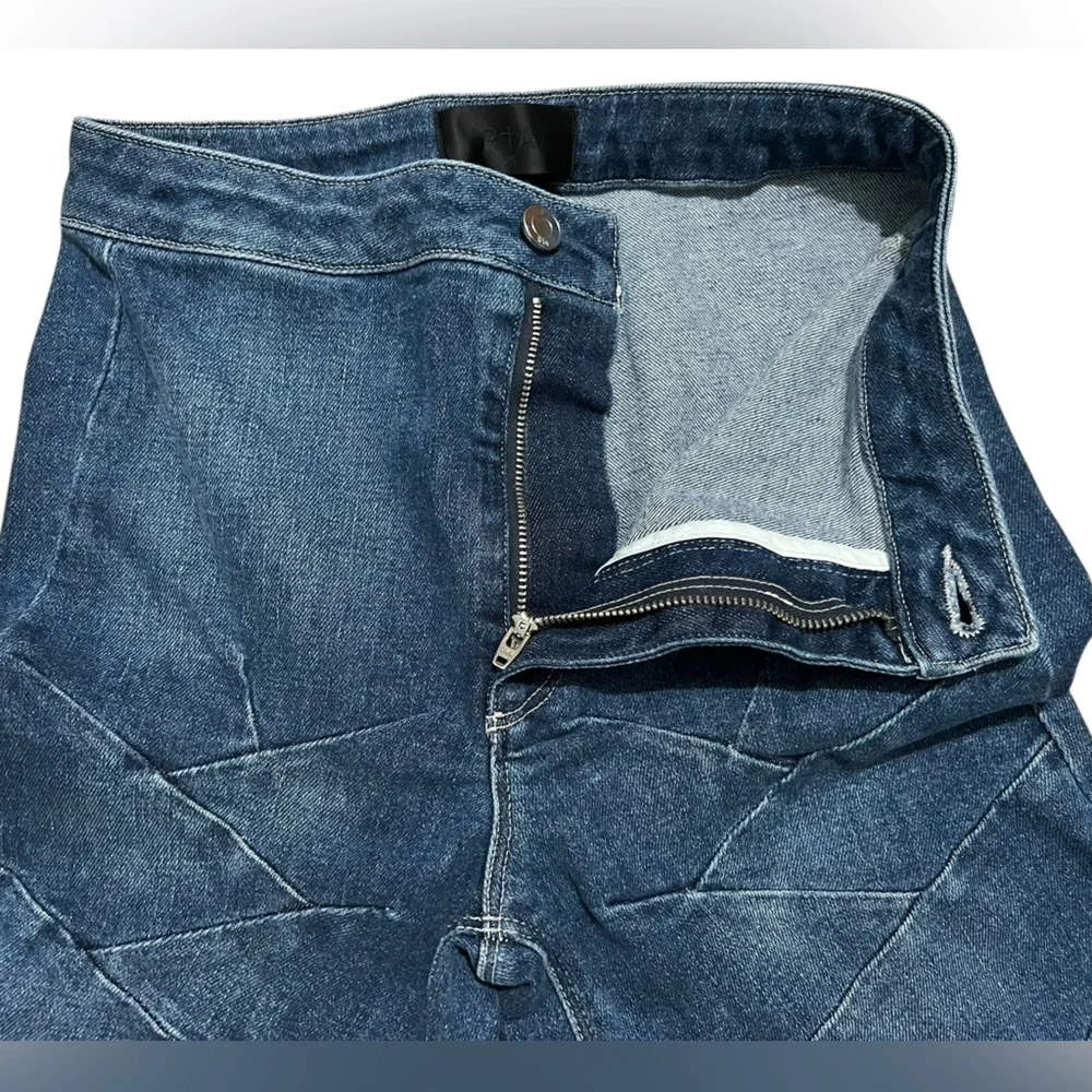 RtA Carlota Jean high waisted straight jean braided detail blue‎ jeans size 25